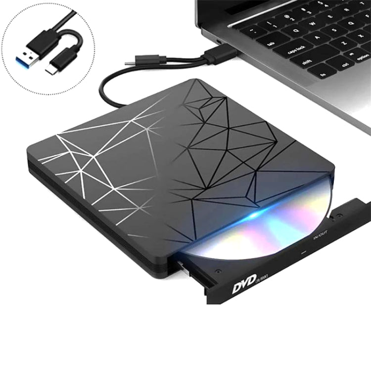 USB 3.0 Type-C ไดรฟ์ DVD Driverless ความเร็วสูงอ่านเขียนเครื่องบันทึก CD Burner เครื่องเล่น DVD-RW ภายนอก