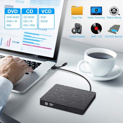 USB 3.0 Type-C ไดรฟ์ DVD Driverless ความเร็วสูงอ่านเขียนเครื่องบันทึก CD Burner เครื่องเล่น DVD-RW ภายนอก