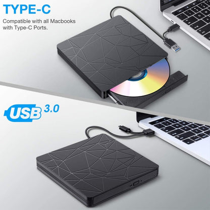 USB 3.0 Type-C ไดรฟ์ DVD Driverless ความเร็วสูงอ่านเขียนเครื่องบันทึก CD Burner เครื่องเล่น DVD-RW ภายนอก