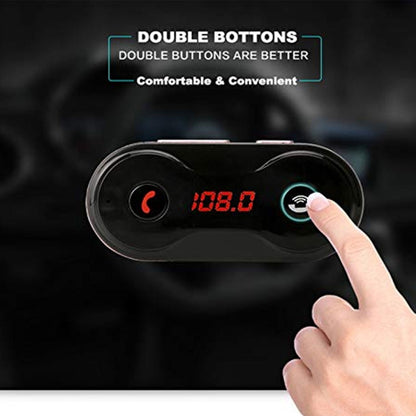 C8 รถเครื่องส่งสัญญาณ FM ไร้สาย Bluetooth Charger Kit AUX แฮนด์ฟรี Mini MP3 เครื่องเล่นเพลง, C8