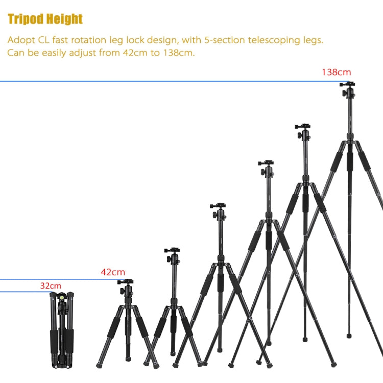 VCT-190 อลูมิเนียมขาตั้งกล้อง Monopod พร้อมหัวบอล, VCT-190