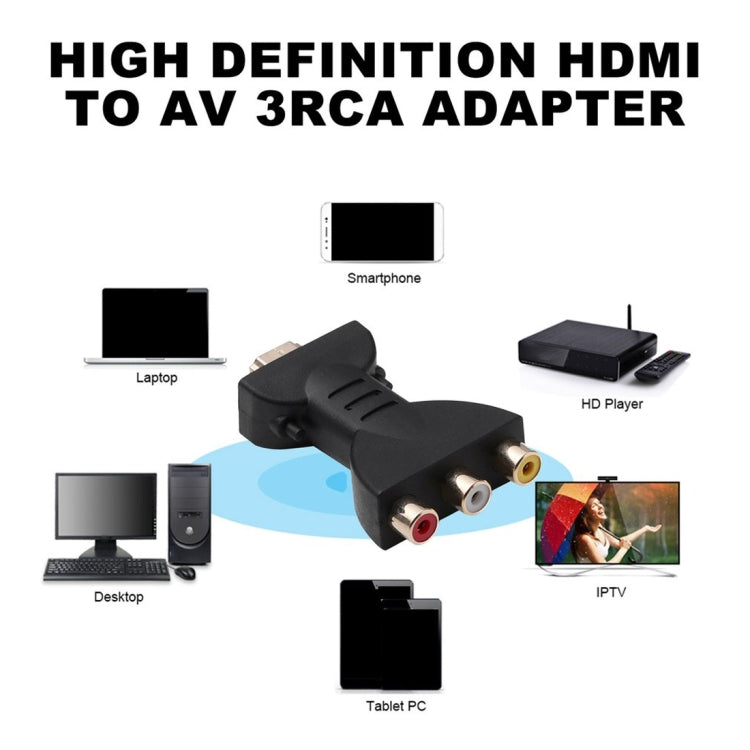 Gold-plated HDMI ชาย 3 RGB RCA วิดีโออะแดปเตอร์เสียง AV Component Converter สำหรับโปรเจคเตอร์ DVD, HDMI
