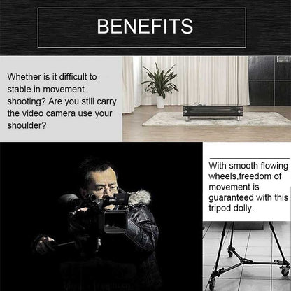 YUNTENG 900 อลูมิเนียมอัลลอยด์ขาตั้งกล้องล้อขาตั้งกล้องฐานรอก,โหลด 15 กก, 900