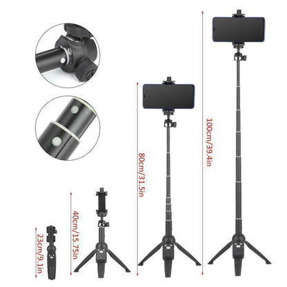 Yunteng YT-9928 3 in 1 ขาตั้งกล้องแบบใช้มือถือ, Monopod Selfie Stick, ชัตเตอร์ระยะไกล Bluetooth สำหรับสมาร์ทโฟนทุกรุ่น