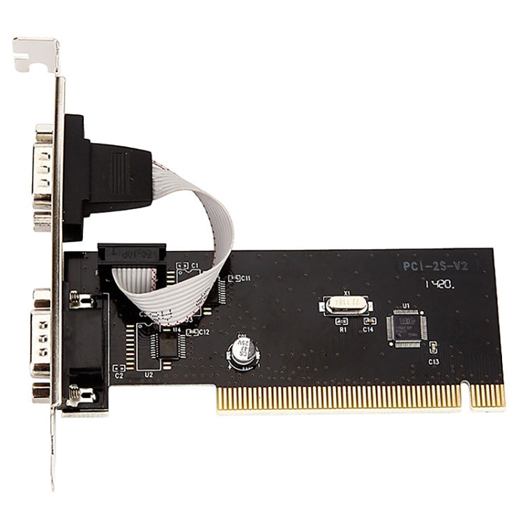 RS232 Serial Port TX382B 2 พอร์ต Pci ถึง 9 Pin Com Riser Card Adapter พร้อมหมายเลขติดตาม