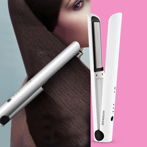 K-SKIN แบบพกพาชาร์จผม Straightener Curler เหล็กเซรามิคจัดแต่งทรงผมเครื่องมือไร้สายปรับอุณหภูมิความร้อนได้อย่างรวดเร็ว