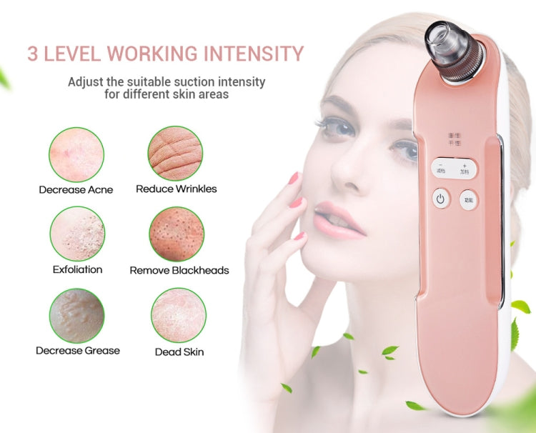 K-SKIN ความเข้ม 3 ระดับ สิวหัวดำ กำจัดรูขุมขน ทำความสะอาดดูด น้ำยาทำความสะอาดจุดดำแบบชาร์จได้ เครื่องทำความสะอาดผิวหน้า, KD803A