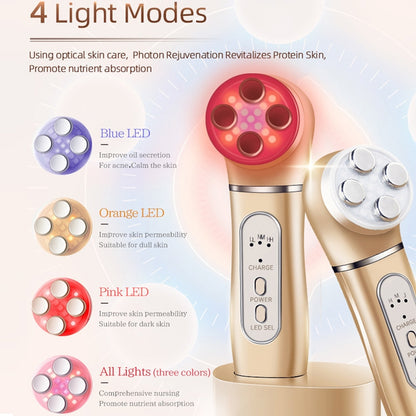 K-SKIN OP9910 EMS Anti-Aging RF Skin Lifting Face Massager สำหรับ Home เทคโนโลยี EMS ปรับได้ 3 ระดับริ้วรอยกำจัด