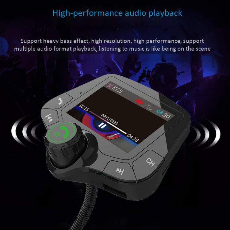 เครื่องเล่น MP3 บลูทูธในรถยนต์ G24 พร้อมเครื่องส่งสัญญาณ FM ไร้สาย, G24