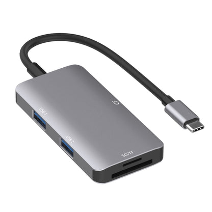อะแดปเตอร์อ่านข้อมูล 5 in 1 HUB พร้อมการ์ด SD / TF / CF, พอร์ต USB3.0 คู่, Dual USB3.0+SD / TF / CF Card