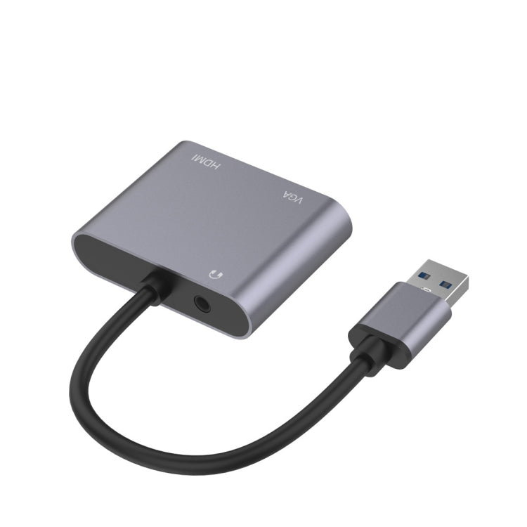 อะแดปเตอร์ USB 3 ใน 1 เป็น HDMI / VGA / Audio HUB
