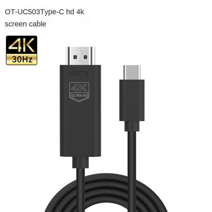 OT-UC503 4 USB Type C ชายกับสาย HDMI ชายหน้าจอ