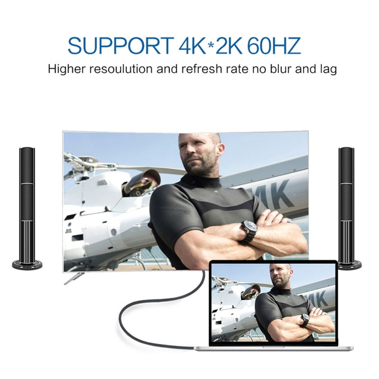 สายเคเบิล 4K 60HZ USB-C / Type-C เป็น DisplayPort ความยาวสายเคเบิล: 1.8 ม