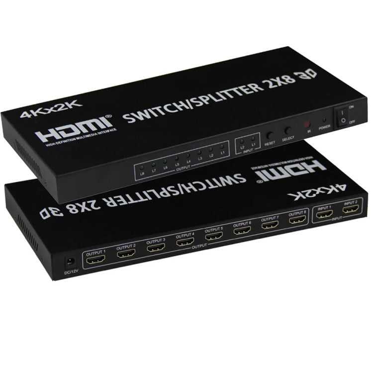 สวิตช์วิดีโอ Full HD 4K x 2K HDMI 2-in-8