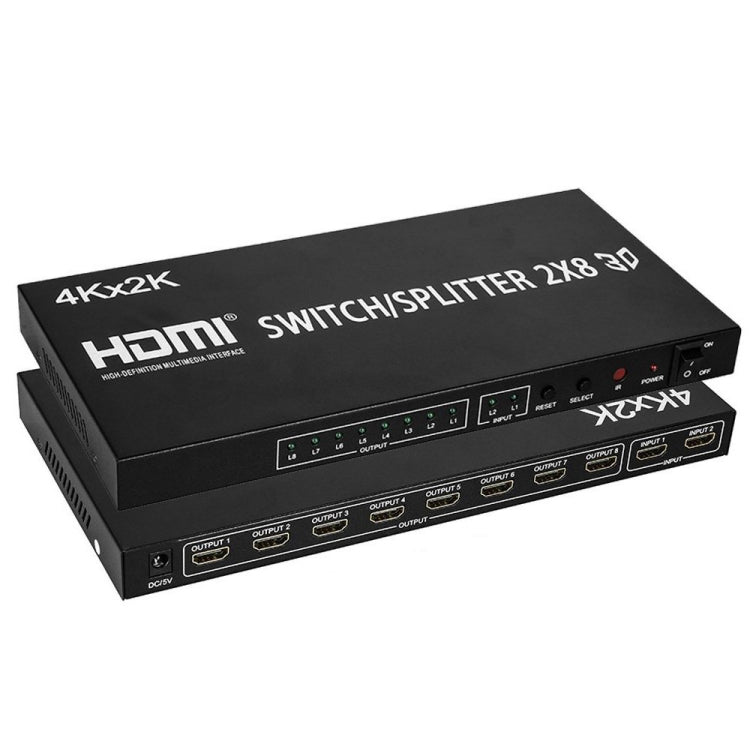 สวิตช์วิดีโอ Full HD 4K x 2K HDMI 2-in-8