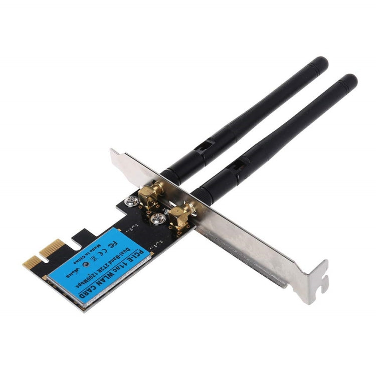 การ์ดเครือข่ายไร้สาย PCIe แบบดูอัลแบนด์ 1200Mbps 5G / 2.4G