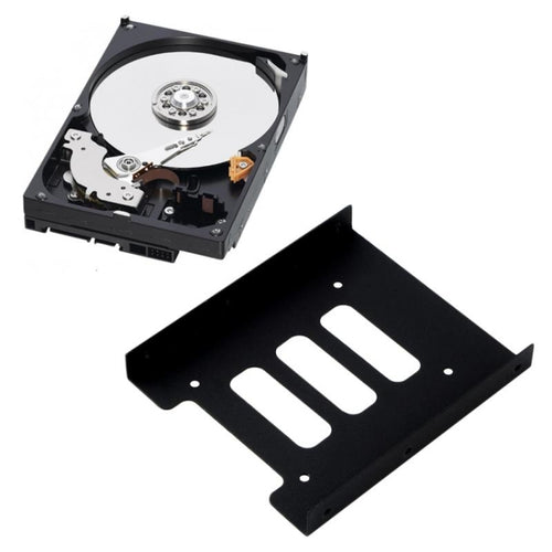 อะแดปเตอร์เมาท์โลหะขนาด 2.5 ถึง 3.5 นิ้ว HDD SSD ตัวยึดฮาร์ดไดรฟ์