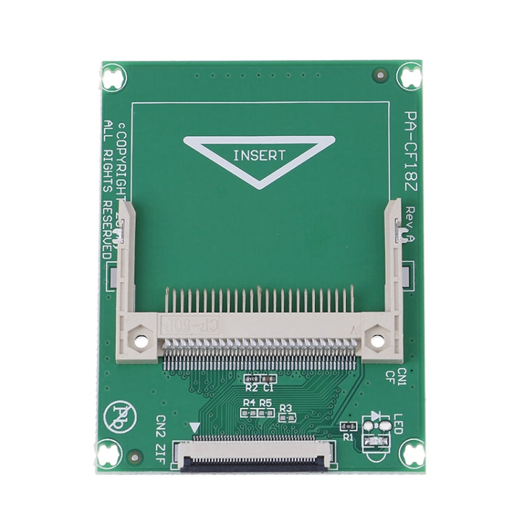 การ์ดหน่วยความจำ CF ขนาดกะทัดรัด 1.8 นิ้ว 50 พินเป็นการ์ดอะแดปเตอร์ HDD SSD ZIF / CE