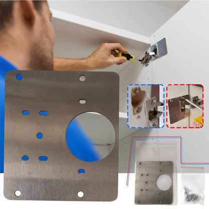แผ่นซ่อมบานพับตู้ แผ่นซ่อมบานพับสแตนเลส, Hinge Repair