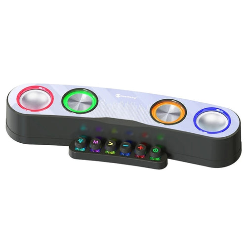 Newrixing NR555 เดสก์ท็อป LED สีสันสดใสสำหรับเล่นเกมลำโพง Bluetooth รองรับ TF และ FM