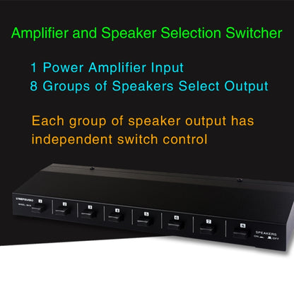100W 1 In 8 Out Power Amplifier Box จำหน่ายสวิตช์ลำโพง
