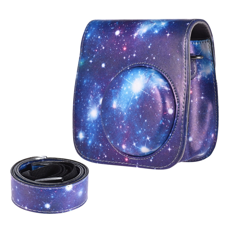กระเป๋ากล้องหนัง PU ตัวเต็มพร้อมสายคล้องสำหรับ FUJIFILM instax mini 9 / mini 8+ / mini 8, Universe Pattern