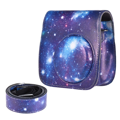 กระเป๋ากล้องหนัง PU ตัวเต็มพร้อมสายคล้องสำหรับ FUJIFILM instax mini 9 / mini 8+ / mini 8, Universe Pattern