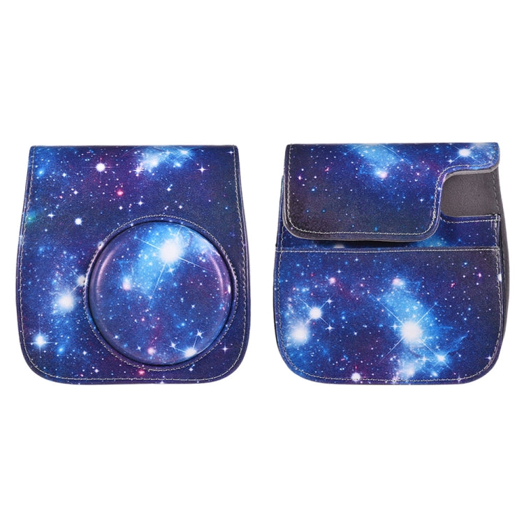 กระเป๋ากล้องหนัง PU ตัวเต็มพร้อมสายคล้องสำหรับ FUJIFILM instax mini 9 / mini 8+ / mini 8, Universe Pattern