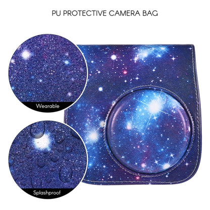 กระเป๋ากล้องหนัง PU ตัวเต็มพร้อมสายคล้องสำหรับ FUJIFILM instax mini 9 / mini 8+ / mini 8, Universe Pattern