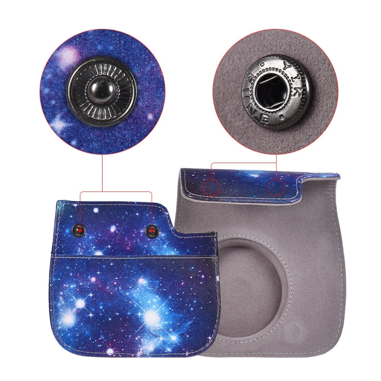 กระเป๋ากล้องหนัง PU ตัวเต็มพร้อมสายคล้องสำหรับ FUJIFILM instax mini 9 / mini 8+ / mini 8, Universe Pattern
