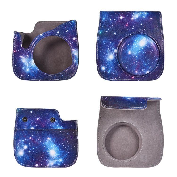 กระเป๋ากล้องหนัง PU ตัวเต็มพร้อมสายคล้องสำหรับ FUJIFILM instax mini 9 / mini 8+ / mini 8, Universe Pattern