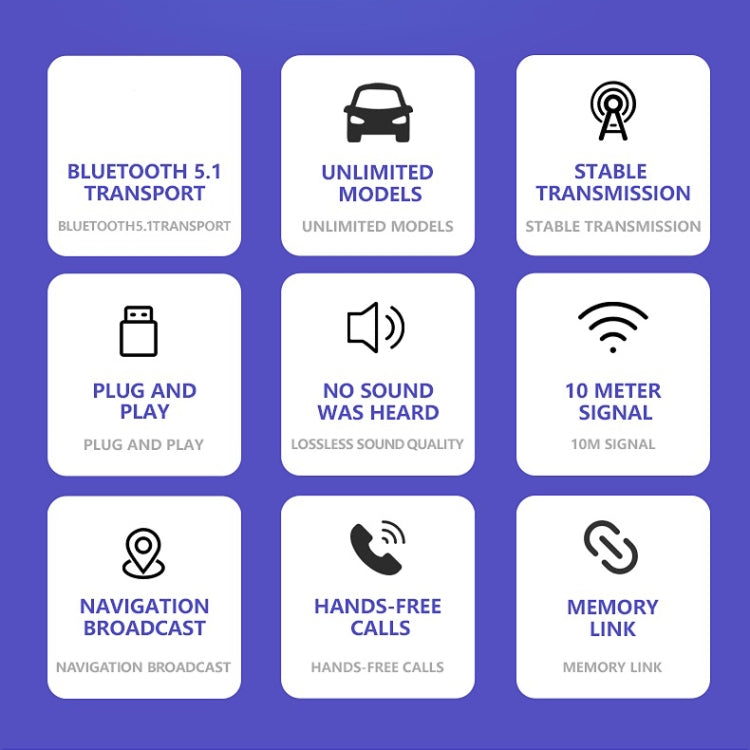 T50 รถ USB Bluetooth 5.1 เครื่องรับ FM Transmitter สำหรับการนำทางแบบแฮนด์ฟรี, T50