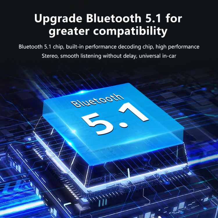 T50 รถ USB Bluetooth 5.1 เครื่องรับ FM Transmitter สำหรับการนำทางแบบแฮนด์ฟรี, T50