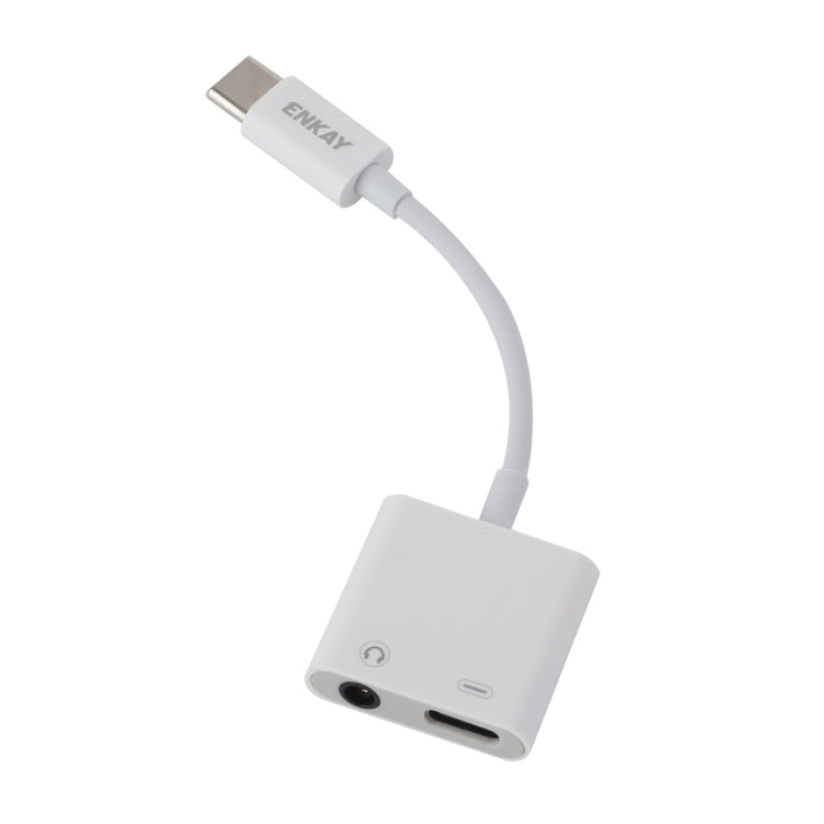 ENKAY ENK-AT106 USB-C / Type-C ถึง 3.5 มม. เสียง + Type-C หูฟังและอะแดปเตอร์ชาร์จสายเคเบิลข้อมูล