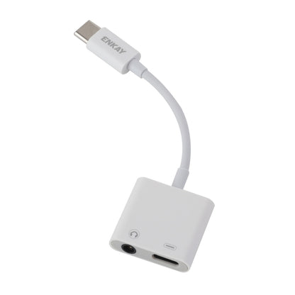 ENKAY ENK-AT106 USB-C / Type-C ถึง 3.5 มม. เสียง + Type-C หูฟังและอะแดปเตอร์ชาร์จสายเคเบิลข้อมูล