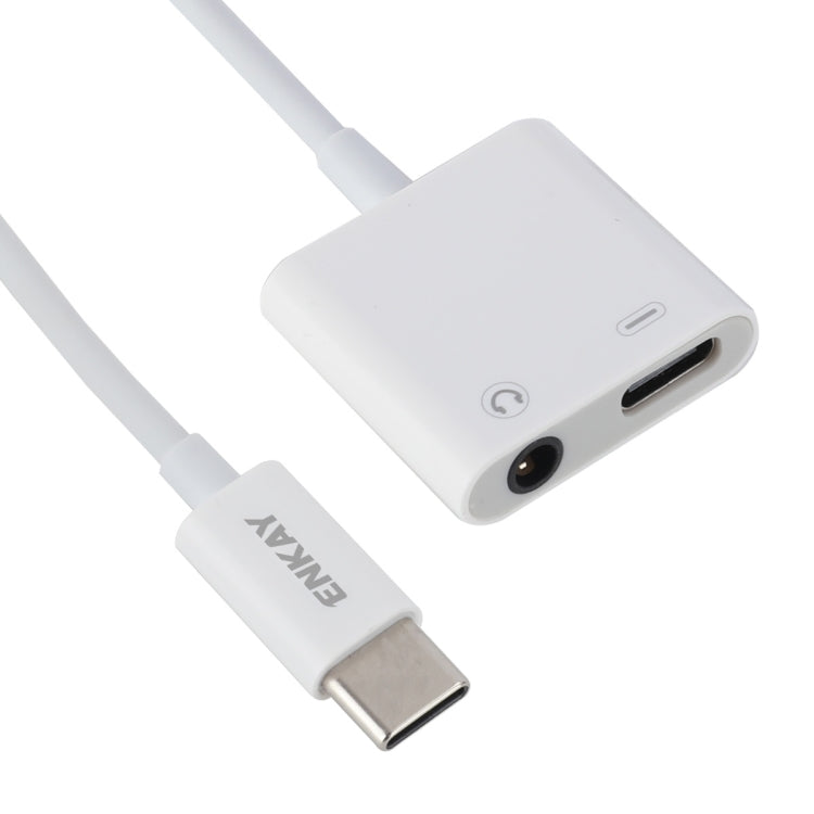 ENKAY ENK-AT106 USB-C / Type-C ถึง 3.5 มม. เสียง + Type-C หูฟังและอะแดปเตอร์ชาร์จสายเคเบิลข้อมูล