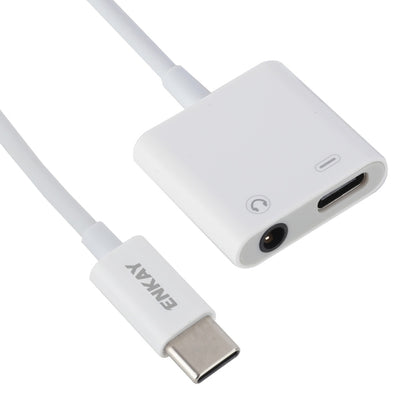 ENKAY ENK-AT106 USB-C / Type-C ถึง 3.5 มม. เสียง + Type-C หูฟังและอะแดปเตอร์ชาร์จสายเคเบิลข้อมูล