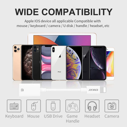 ENKAY ENK-AT108 8 Pin to USB 3.0 OTG Adapter Data Cable สำหรับ iPhone / iPad