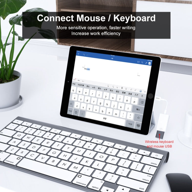 ENKAY ENK-AT108 8 Pin to USB 3.0 OTG Adapter Data Cable สำหรับ iPhone / iPad