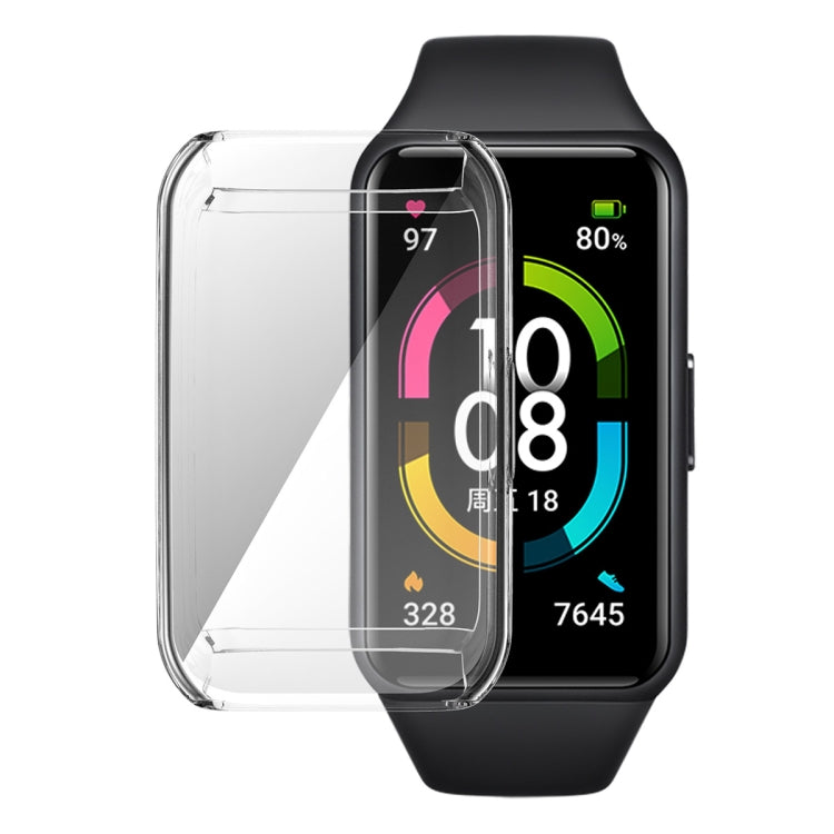 สำหรับ Huawei Band 7/6 / Honor Band 6 ENKAY Hat-Prince ความคุ้มครองเต็มรูปแบบเคส TPU นุ่มโปร่งใสพร้อมระบบป้องกันหน้าจอ