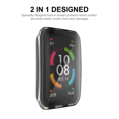 สำหรับ Huawei Band 7/6 / Honor Band 6 ENKAY Hat-Prince ความคุ้มครองเต็มรูปแบบเคส TPU นุ่มโปร่งใสพร้อมระบบป้องกันหน้าจอ