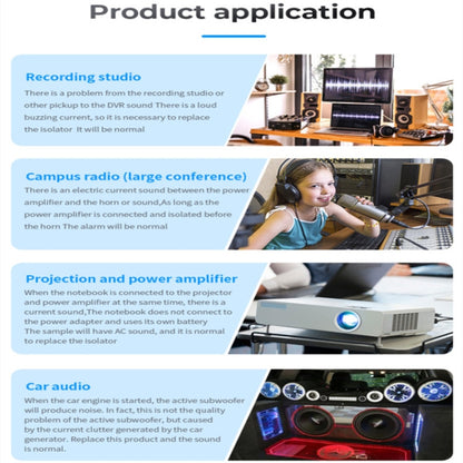 G1 RCA Audio Common Ground Isolator ตัวกรองลดเสียงรบกวนป้องกันการรบกวนช่วยลดตัวรับสัญญาณบลูทูธ, G1 RCA