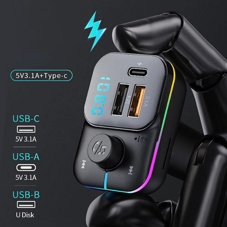 C24 รถบลูทูธ MP3 Player Fast CHARGING FM Transmitter แฮนด์ฟรีไร้สาย, C24