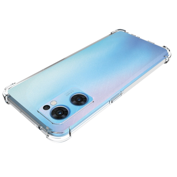 สำหรับ OPPO Reno7 5G Global JSM โปร่งใส TPU ถุงลมนิรภัยกันกระแทกเคสโทรศัพท์ Antiskid, For OPPO Reno7 5G Global