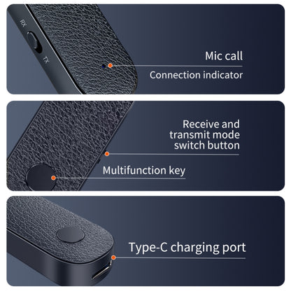 T06 2 ใน 1 รถ Bluetooth 5.1 ตัวรับสัญญาณเครื่องส่งสัญญาณเสียง 3.5 มม