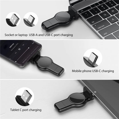 A05 2 in 1 Type C / USB-C เป็น USB-A Magnetic Quick Wireless Charger สำหรับ Apple Watch
