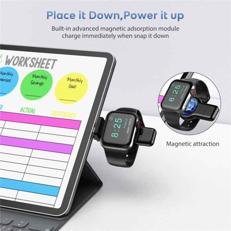 A05 2 in 1 Type C / USB-C เป็น USB-A Magnetic Quick Wireless Charger สำหรับ Apple Watch