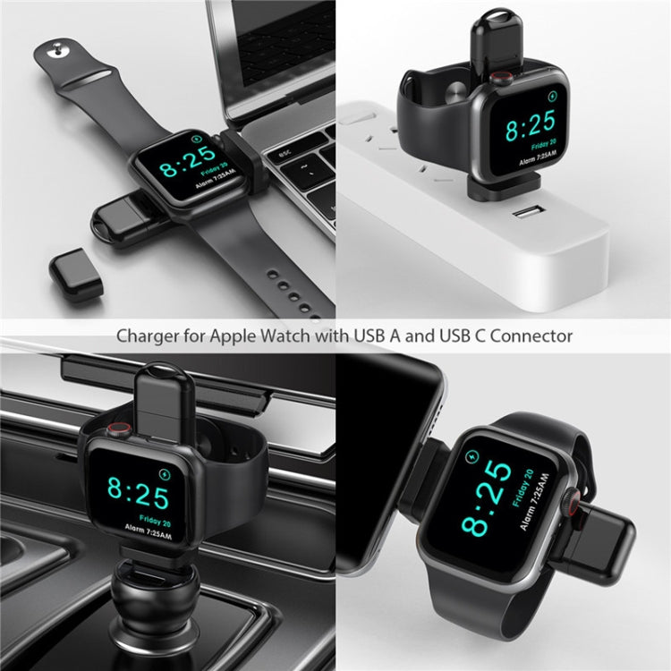 A05 2 in 1 Type C / USB-C เป็น USB-A Magnetic Quick Wireless Charger สำหรับ Apple Watch