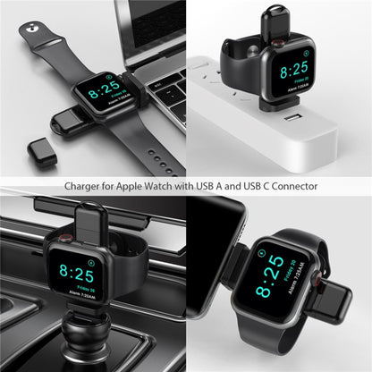 A05 2 in 1 Type C / USB-C เป็น USB-A Magnetic Quick Wireless Charger สำหรับ Apple Watch