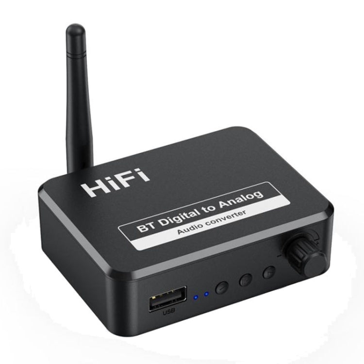B35S Bluetooth 5.2 เครื่องรับเพลงตัวแปลงดิจิตอลเป็นอนาล็อกรองรับ U-disk Fiber Coaxial, B35S